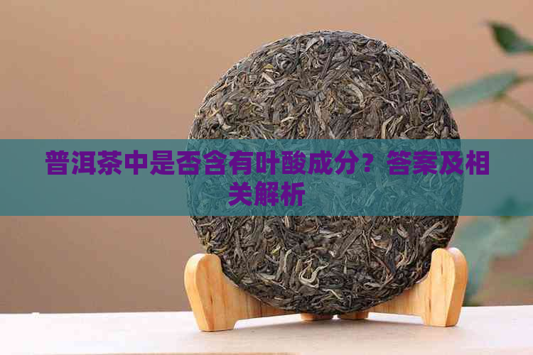 普洱茶中是否含有叶酸成分？答案及相关解析