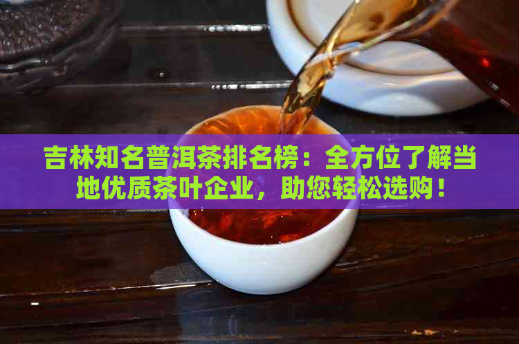 吉林知名普洱茶排名榜：全方位了解当地优质茶叶企业，助您轻松选购！