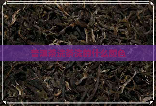 普洱茶洗茶洗的什么颜色