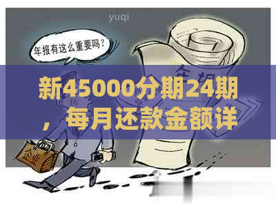 新45000分期24期，每月还款金额详细计算分析