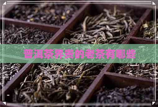 普洱茶界贵的老茶有哪些