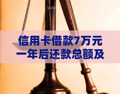 信用卡借款7万元一年后还款总额及相关费用详细解析