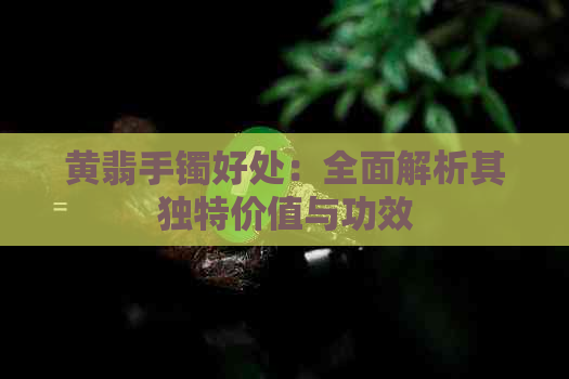 黄翡手镯好处：全面解析其独特价值与功效