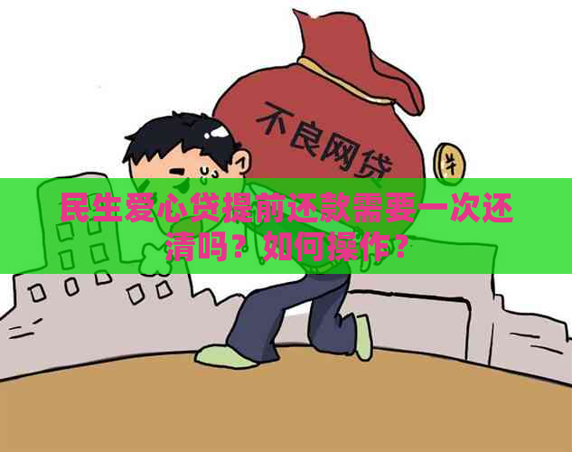 民生爱心贷提前还款需要一次还清吗？如何操作？