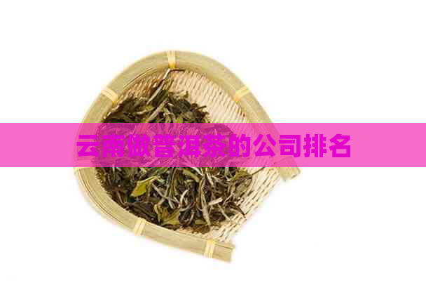 云南做普洱茶的公司排名