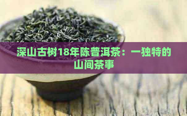 深山古树18年陈普洱茶：一独特的山间茶事