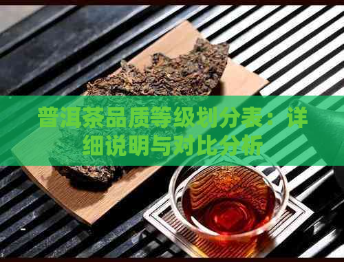 普洱茶品质等级划分表：详细说明与对比分析