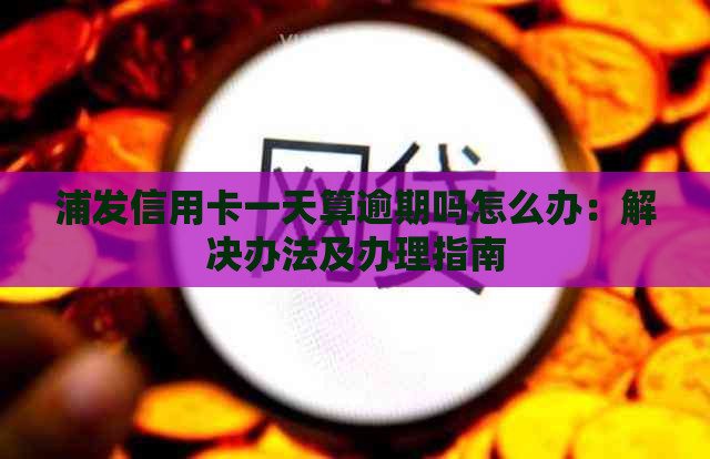 浦发信用卡一天算逾期吗怎么办：解决办法及办理指南