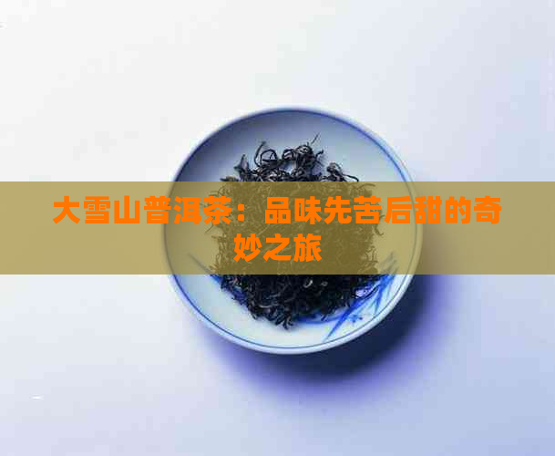 大雪山普洱茶：品味先苦后甜的奇妙之旅