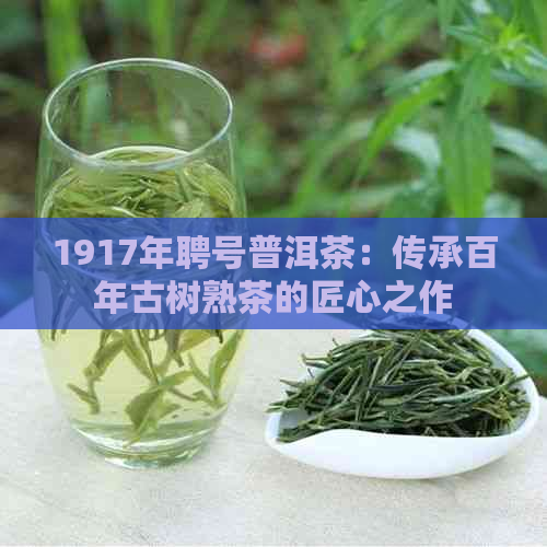 1917年聘号普洱茶：传承百年古树熟茶的匠心之作