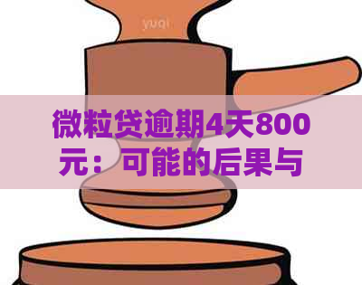 微粒贷逾期4天800元：可能的后果与解决方案全面解析