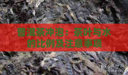 普洱茶冲泡：茶叶与水的比例及注意事项