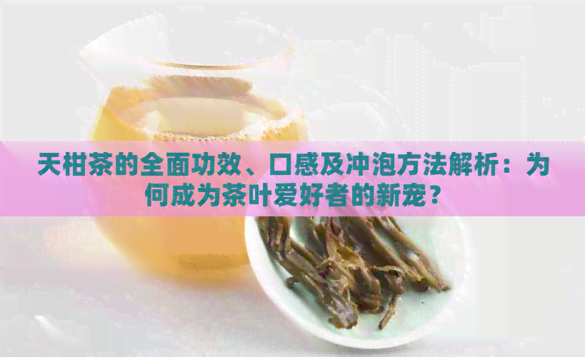 天柑茶的全面功效、口感及冲泡方法解析：为何成为茶叶爱好者的新宠？