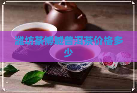 潍坊茶博城普洱茶价格多少