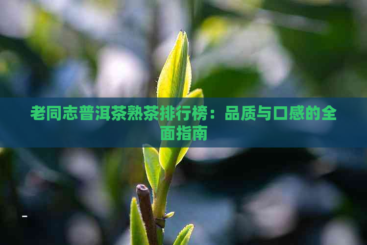 老同志普洱茶熟茶排行榜：品质与口感的全面指南