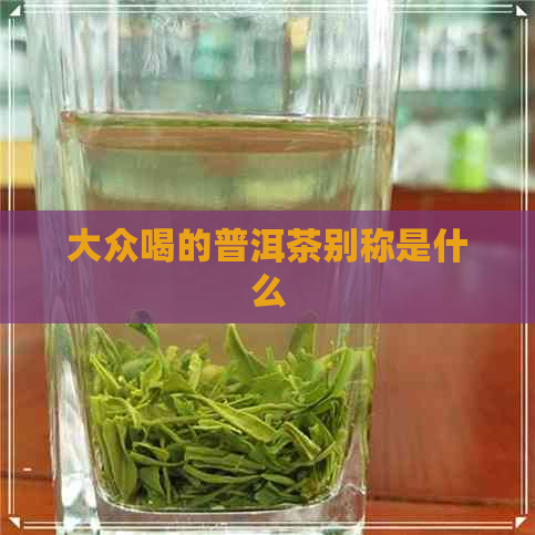 大众喝的普洱茶别称是什么