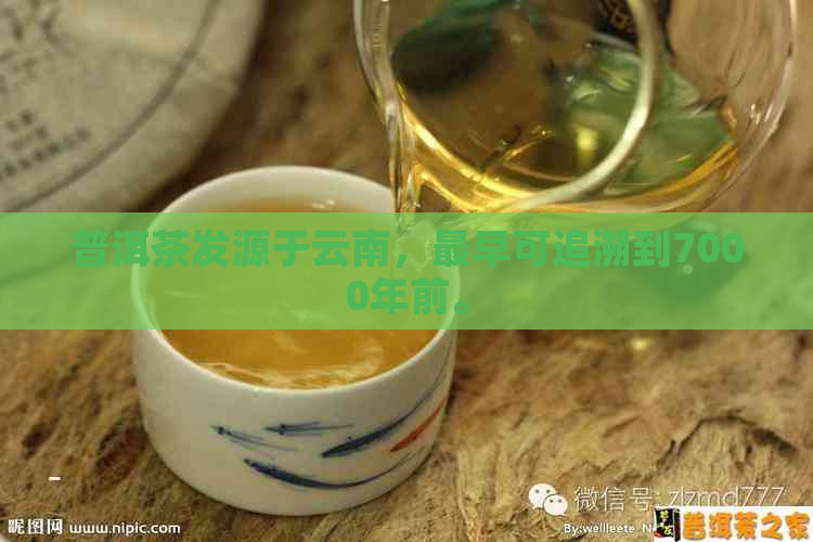 普洱茶发源于云南，最早可追溯到7000年前。