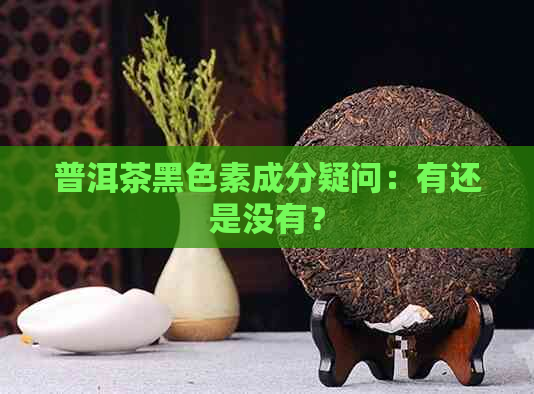 普洱茶黑色素成分疑问：有还是没有？