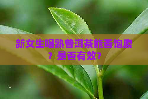 新女生喝熟普洱茶能否饱腹？是否有效？