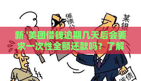 新 '美团借钱逾期几天后会要求一次性全额还款吗？了解逾期还款策略'