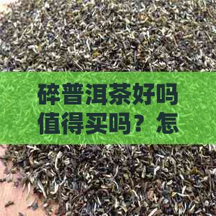 碎普洱茶好吗值得买吗？怎么泡和喝？