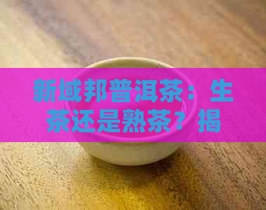 新域邦普洱茶：生茶还是熟茶？揭秘其制作工艺和特点