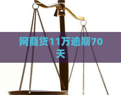 网商贷11万逾期70天