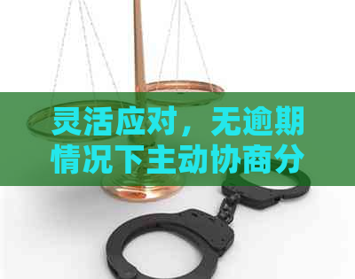 灵活应对，无逾期情况下主动协商分期还款方案