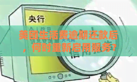 美团生活费逾期还款后，何时重新启用服务？