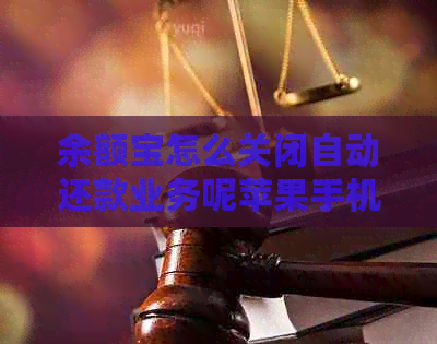 余额宝怎么关闭自动还款业务呢苹果手机微信