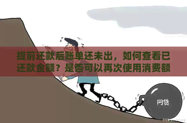 提前还款后账单还未出，如何查看已还款金额？是否可以再次使用消费额度？