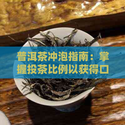 普洱茶冲泡指南：掌握投茶比例以获得口感和品质