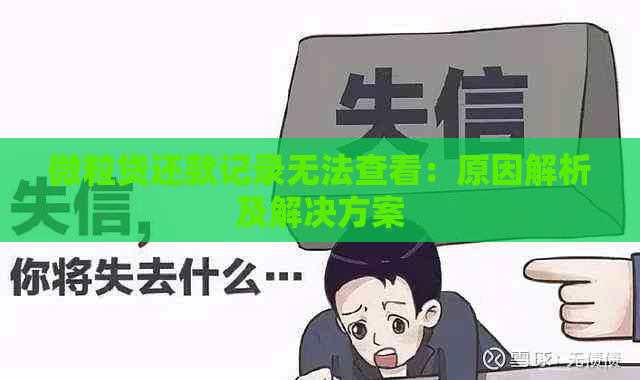 微立贷还款记录无法查看：原因解析及解决方案