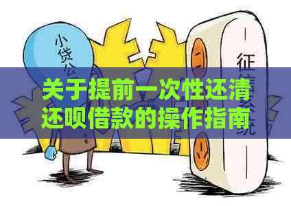 关于提前一次性还清还款借款的操作指南：详细步骤及注意事项