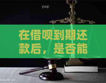 在借呗到期还款后，是否能立即再次借款？