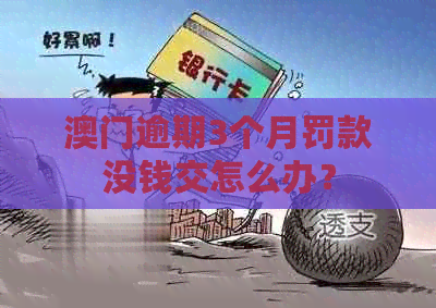 逾期3个月罚款没钱交怎么办？