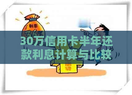 30万信用卡半年还款利息计算与比较：哪家银行利息更低？