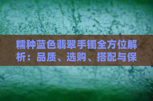 糯种蓝色翡翠手镯全方位解析：品质、选购、搭配与保养指南