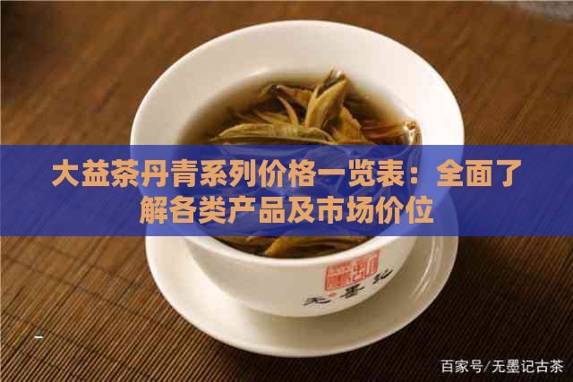 大益茶丹青系列价格一览表：全面了解各类产品及市场价位