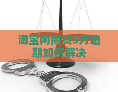 淘宝网商贷5万逾期如何解决