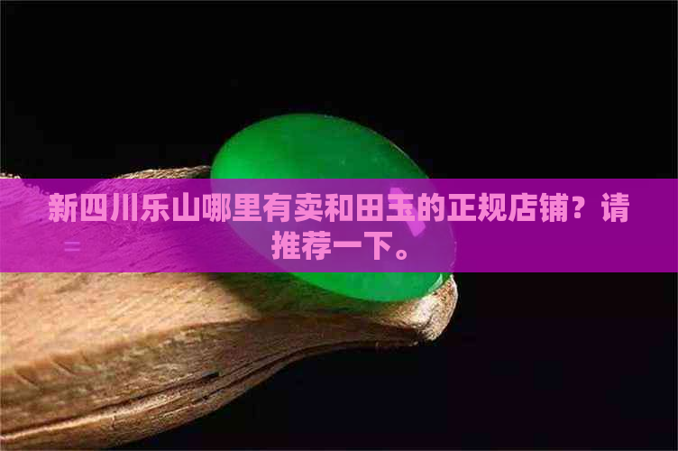 新四川乐山哪里有卖和田玉的正规店铺？请推荐一下。