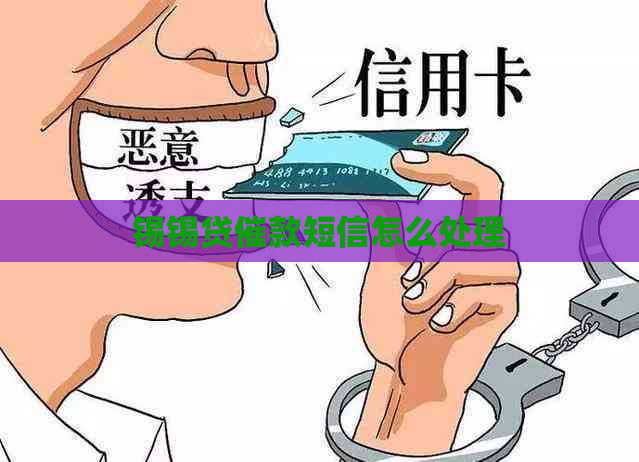 锡锡贷催款短信怎么处理