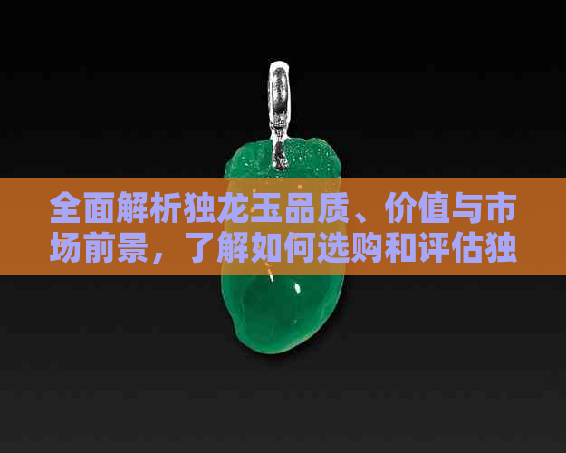 全面解析独龙玉品质、价值与市场前景，了解如何选购和评估独龙玉的要素