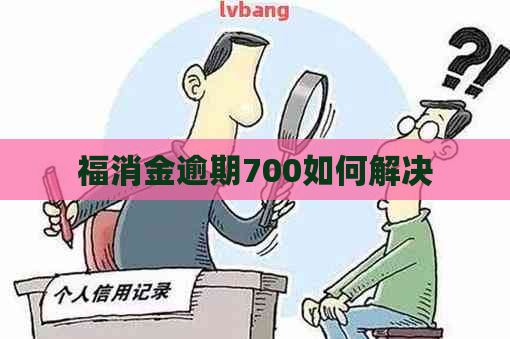 福消金逾期700如何解决