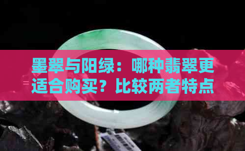 墨翠与阳绿：哪种翡翠更适合购买？比较两者特点及选购建议