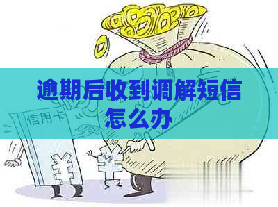 逾期后收到调解短信怎么办