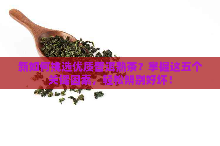 新如何挑选优质普洱熟茶？掌握这五个关键因素，轻松辨别好坏！