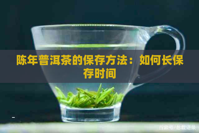 陈年普洱茶的保存方法：如何长保存时间