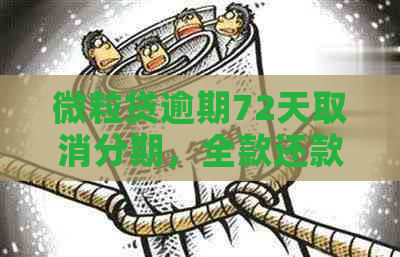 微粒贷逾期72天取消分期，全款还款合理吗？