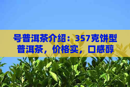 号普洱茶介绍：357克饼型普洱茶，价格实，口感醇厚。